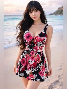 Maxine of Hollywood Sun-kissed & Secret Gardens swimdress swim suit